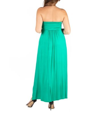 Plus Size Strapless Maxi Dress