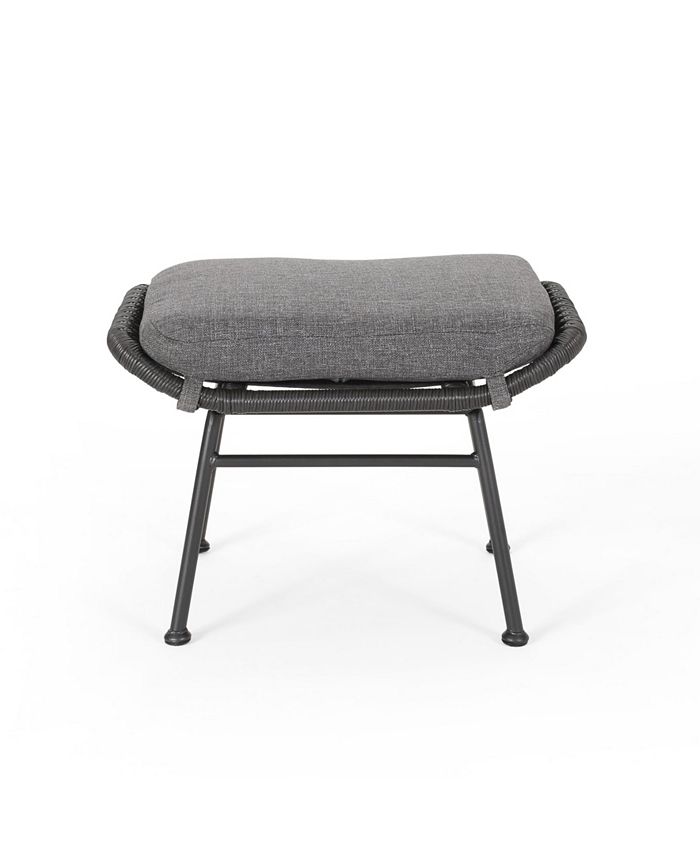 Noble House Montana Outdoor Modern Boho Ottoman, Set of 2 - Macy's