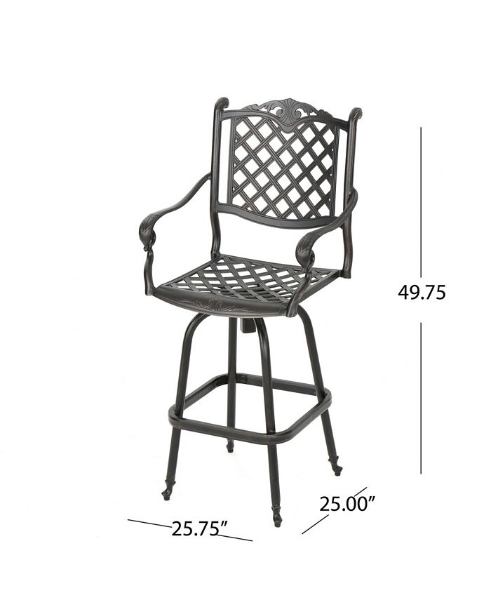 Noble House Cobb Outdoor Cast Barstool, Set of 2 Macy's