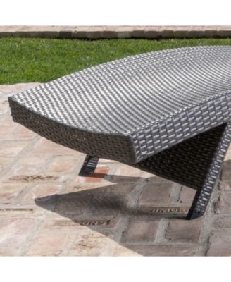 Salem Outdoor Chaise Lounge with Stripe Cushion
