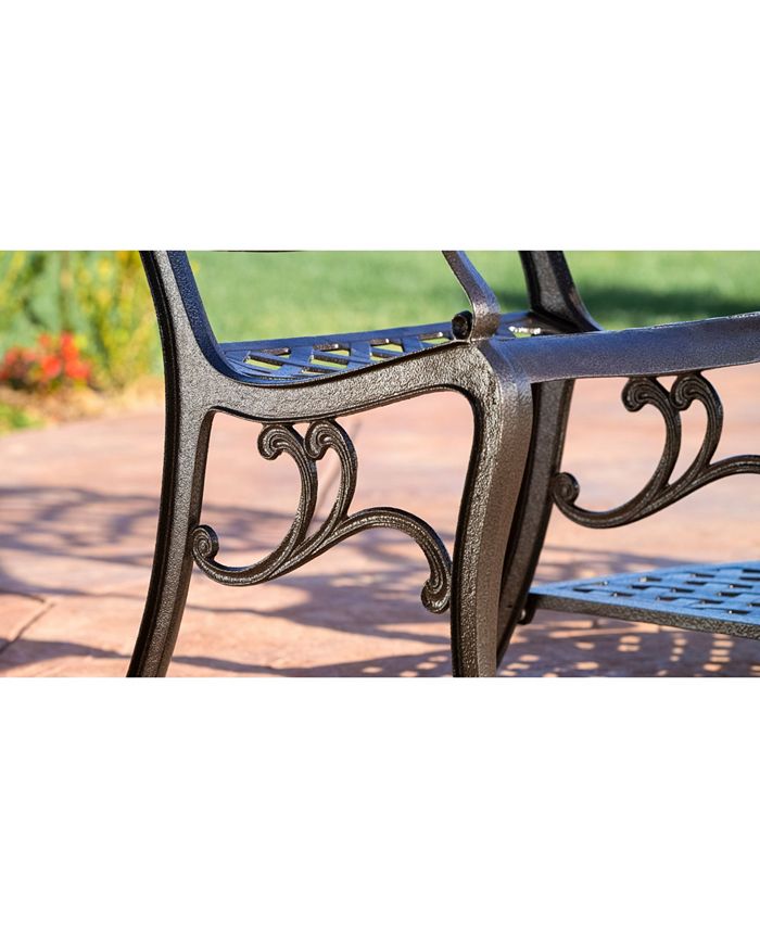 Noble House Pittman Outdoor Cast 2 Seater Set Macy's