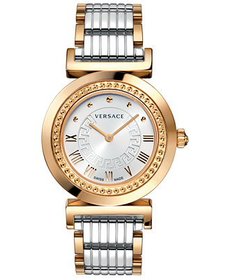 Versace Watch, Women's Swiss Vanity Two-Tone Stainless Steel Bracelet ...
