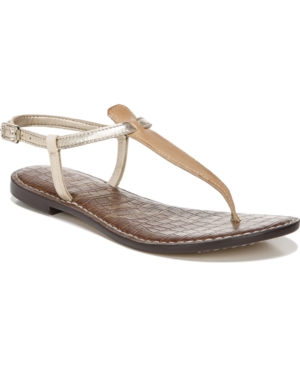 image of Sam Edelman Gigi T-Strap Flat Sandals Women-s Shoes