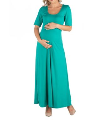 Casual Maternity Maxi Dress with Sleeves