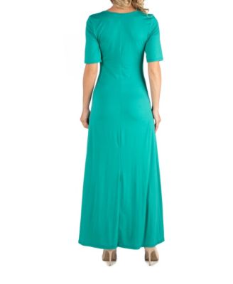 Casual Maternity Maxi Dress with Sleeves