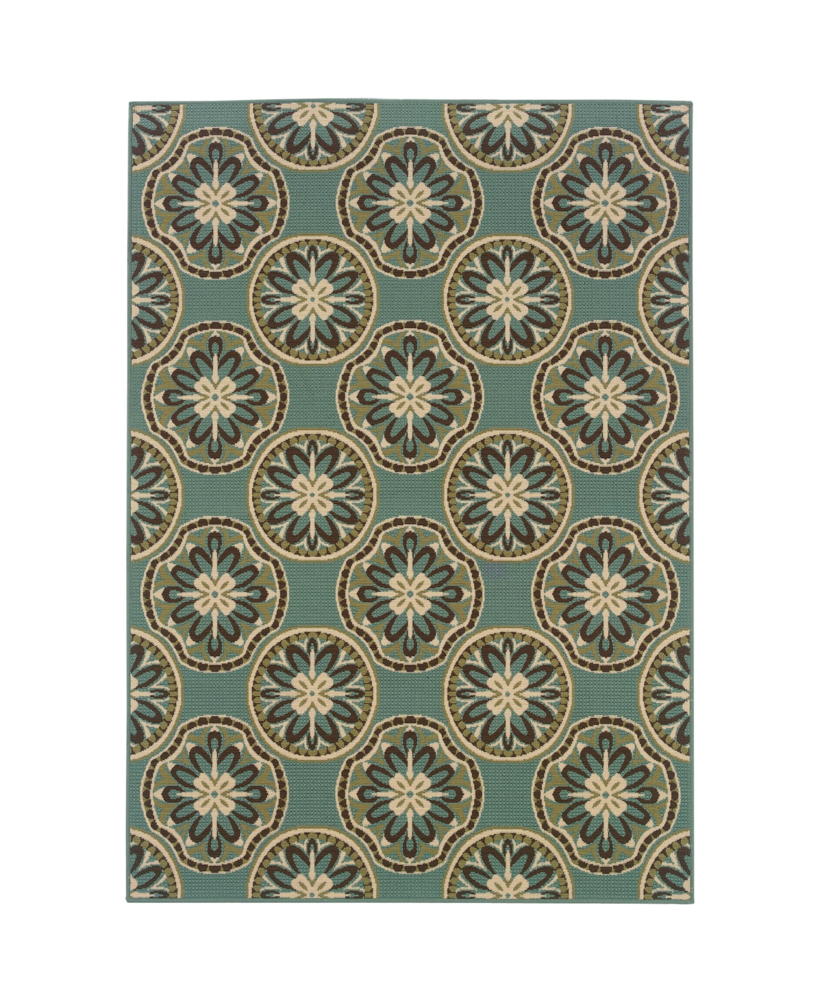 Jhb Design Negril NEG09 Blue 7'10in x 10'10in Outdoor Area Rug - L