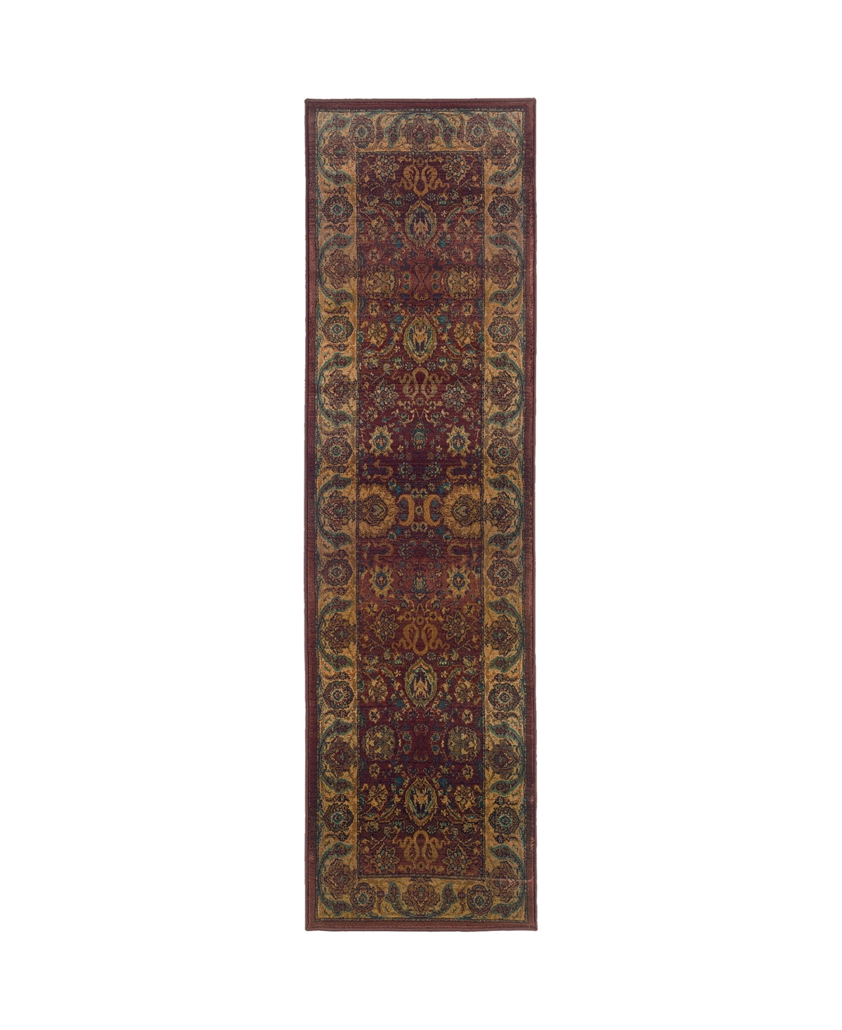 Jhb Design Kismet KIS01 2'6in x 9'1in Runner Rug - Red