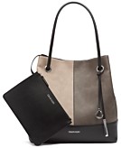 Calvin Klein Gabriana Logo Ombre Tote Bag, Almond Taupe Multicolor