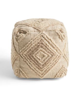 Noble House Brower Boho Ottoman Pouf - Macy's