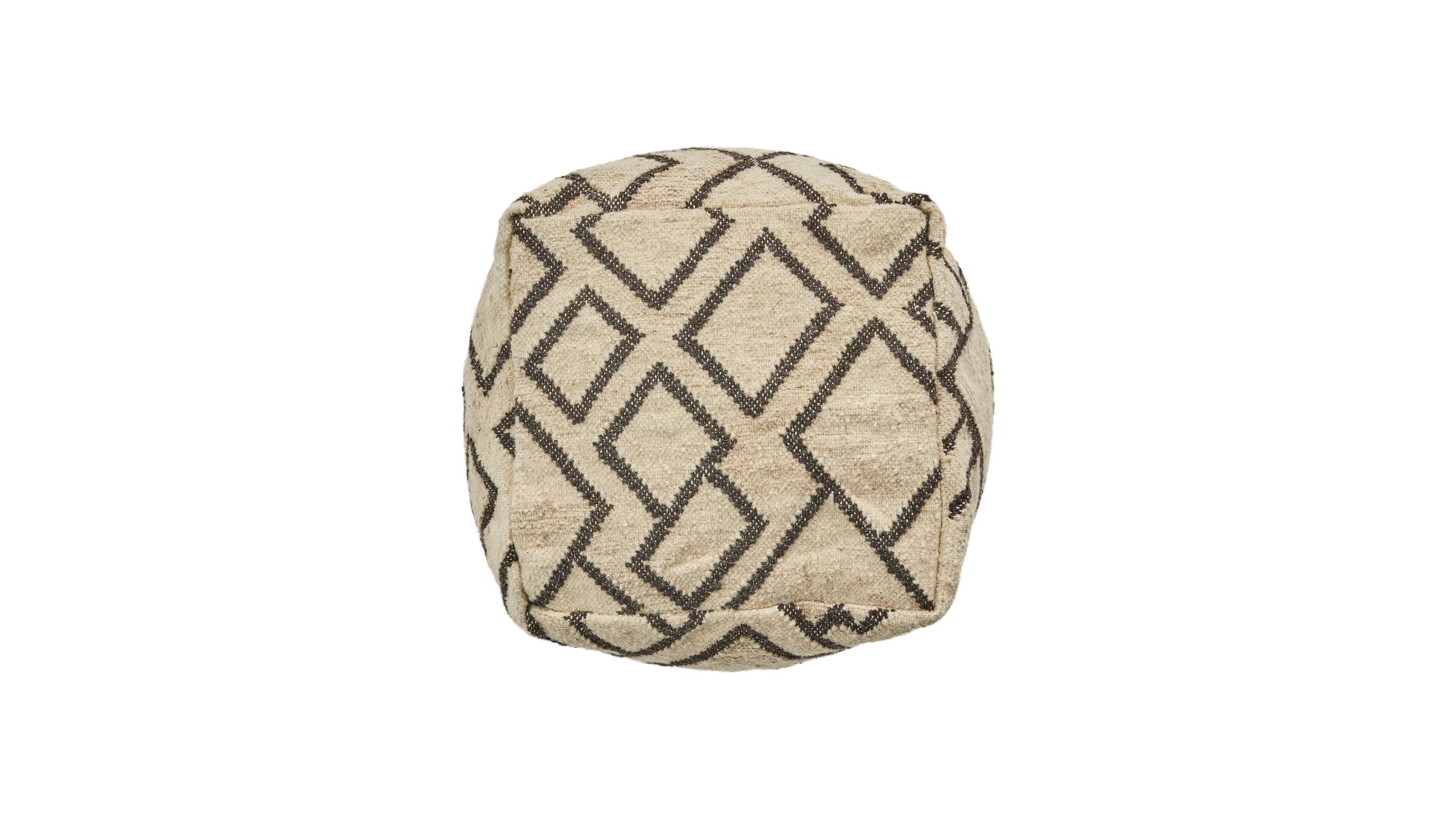 Noble House Cayton Boho Ottoman Pouf