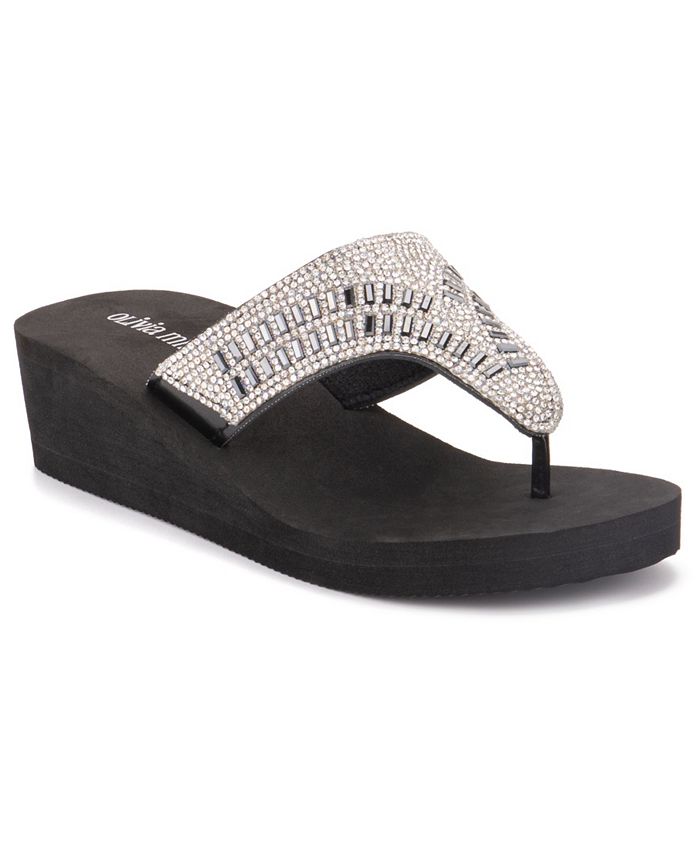 Olivia miller wedge flip flops new arrivals