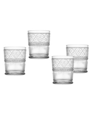 Godinger Claro Double Old-fashioned Glasses, Set Of 4 In Clear