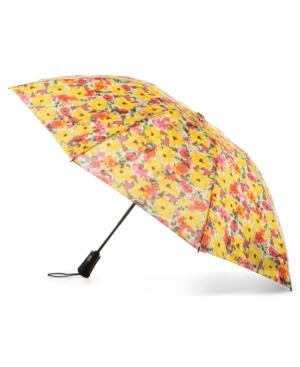 Totes Women's Inbrella Reverse Close Umbrella In Sunny Flowers
