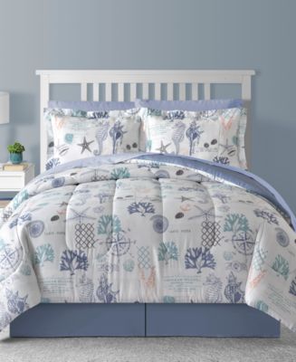 Sunham Fairfield Square Bluffton 8Pc Full Comforter Set & Reviews - Bed in a Bag - Bed & Bath ...