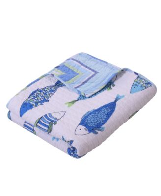 Catalina Fish Reversible Quilted Throw, 50" x 60"