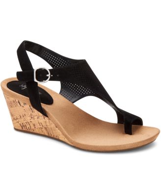 Style & Co - Maddyson Perforated Shielded Wedge Sandals