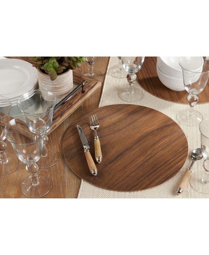 Saro Lifestyle Wood Print Placemat Set of 4 Macy's