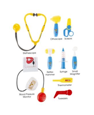 Hey Play Kids Veterinary Set With Animal Medical Supplies, Plush Dog And Carrier For Boys And Girls, 11 Piece