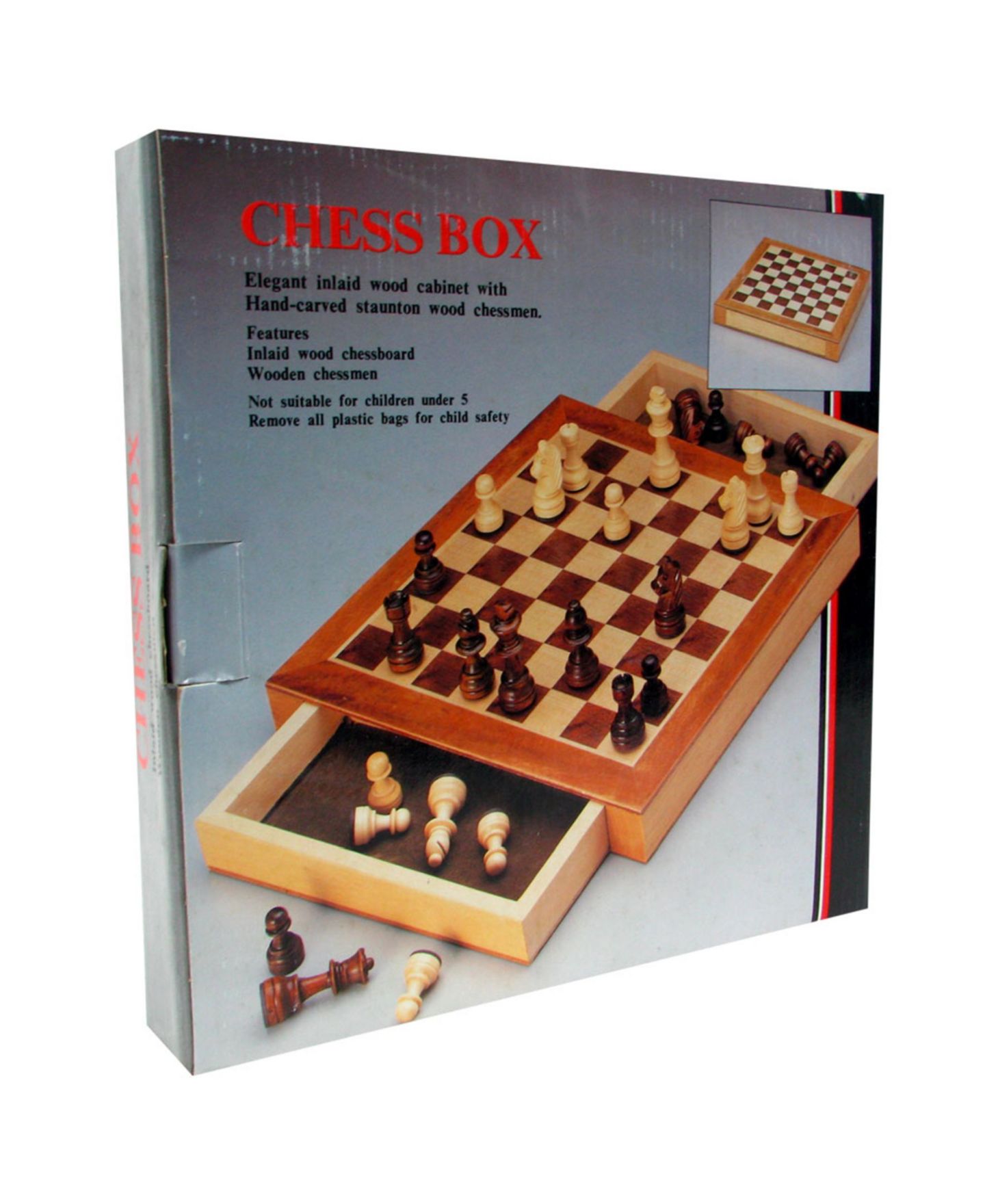 Детская игрушка Trademark Global Trademark Games Inlaid Walnut Style Magnetized Wood Wstaunton Wood Chessmen — фото 4