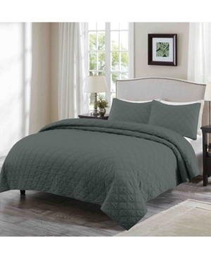 Diamond Stitch 3-Piece King Quilt Set