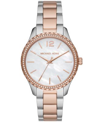 Michael Kors - Layton Three-Hand Two-Tone Stainless Steel Watch