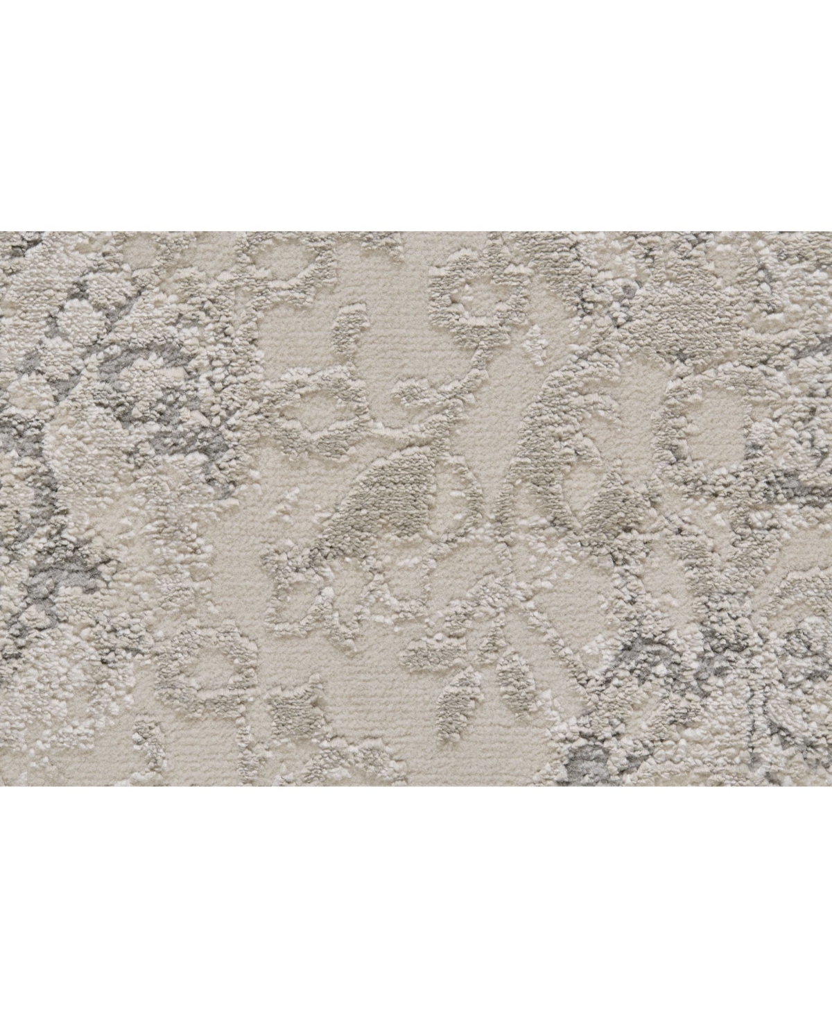 Feizy Prasad R3682 Silver 5' x 8' Area Rug