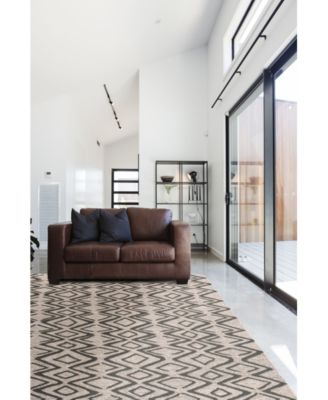 Enzo R8733 Charcoal 3'6" x 5'6" Area Rug