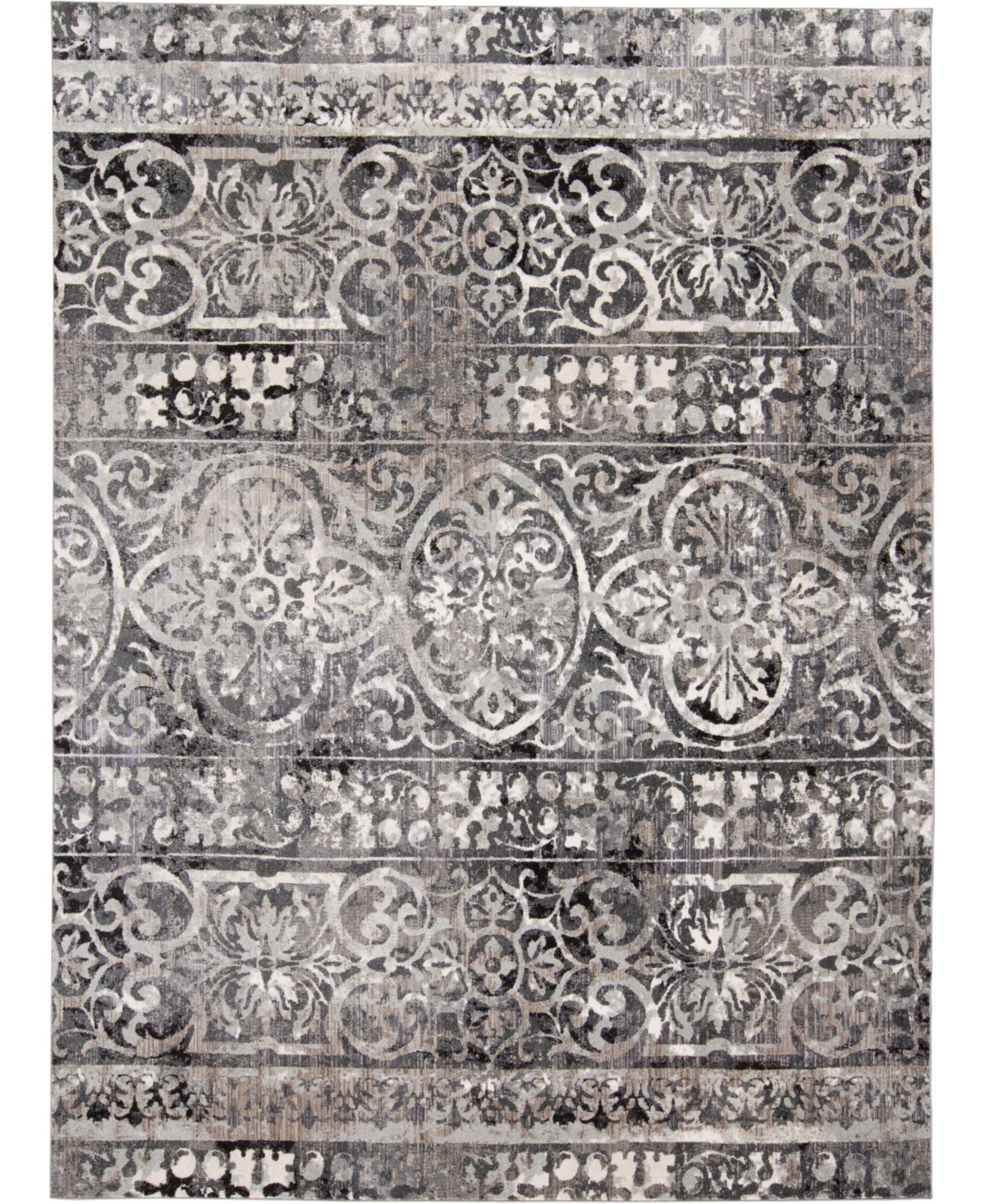 Feizy Kori R3871 Charcoal 7'10in x 11'in Area Rug - Charcoal