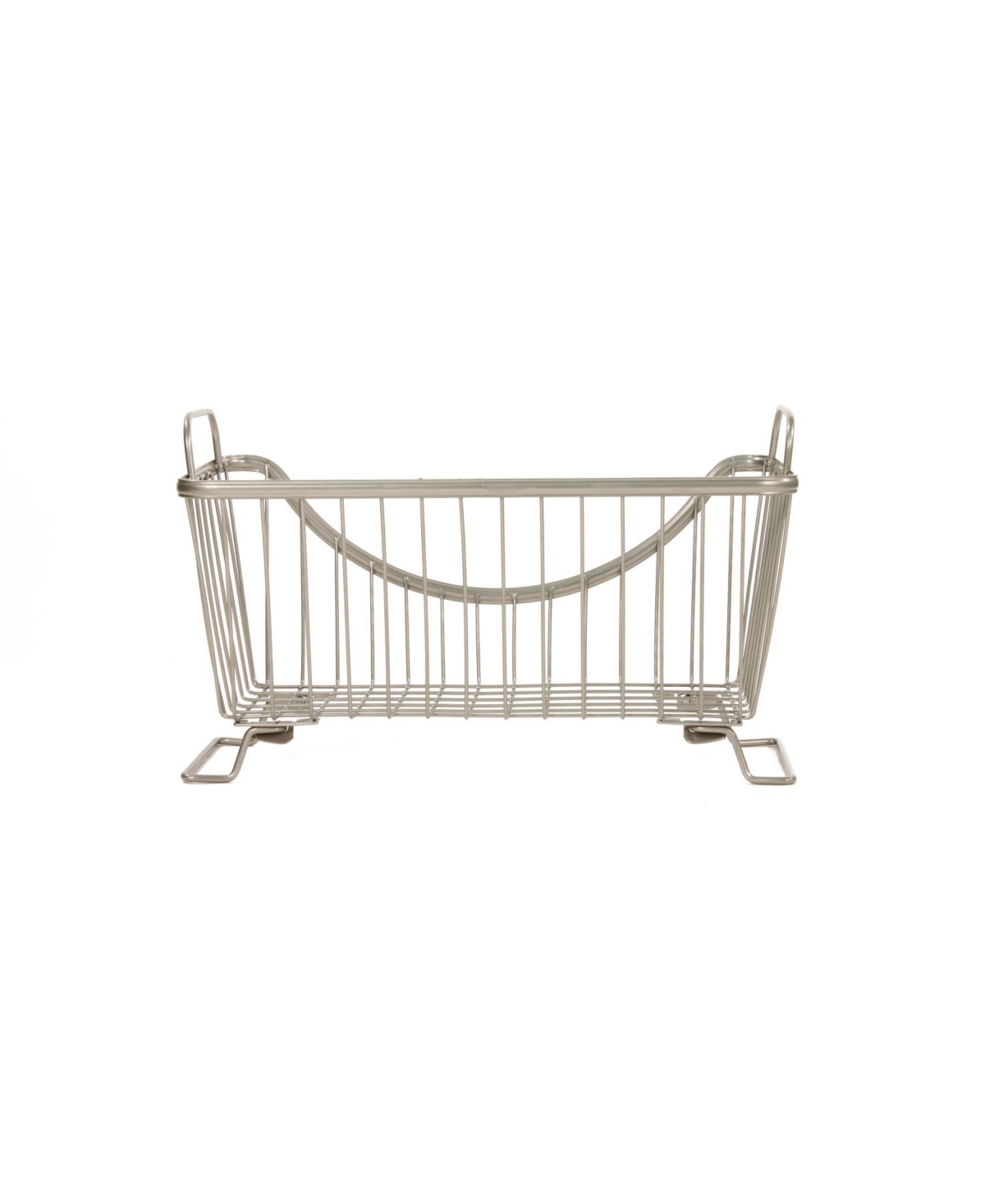 Spectrum Diversified Ashley Stackable Wire Basket with Raised Feet and Looped Handles, - Gold-tone