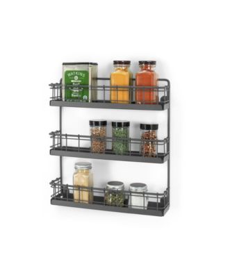 Vintage-like Living Wall Mount 3-Tier Spice Rack