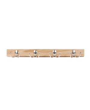 Spectrum Stratford Wall Mount 4-Double Hook Wood Rack