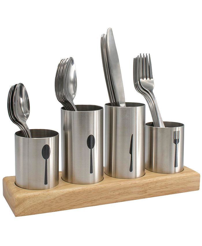 Sorbus Stainless Steel Flatware Organizer Caddy with Base Macy's