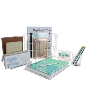 Sorbus Wire Metal 5 In 1 Desk Organizer Set