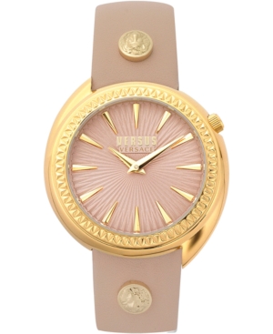 image of Versus by Versace Women-s Tortona Light Rose Leather Strap Watch 38mm