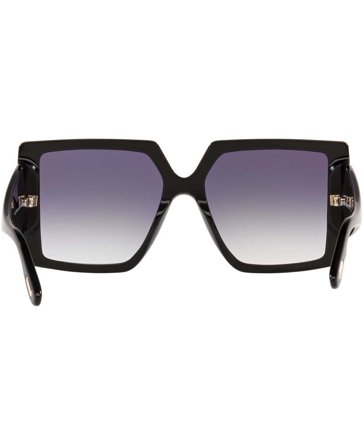 Shop Tom Ford Sunglasses, Ft0790w5701b In Black Shiny,grey Grad