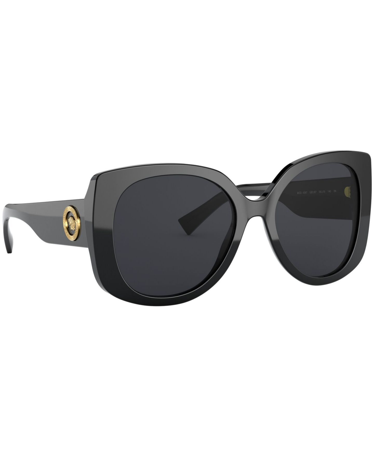 Женские солнцезащитные очки Versace Sunglasses, VE4387, цвет: Чёрный / Серый — фото 3