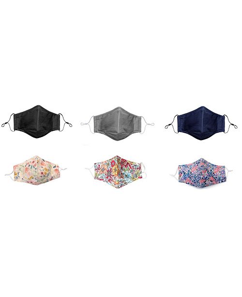 Posh Masks Adult 6 Pack Non Medical Assorted Pattern Face Masks Reviews Women Macy S
