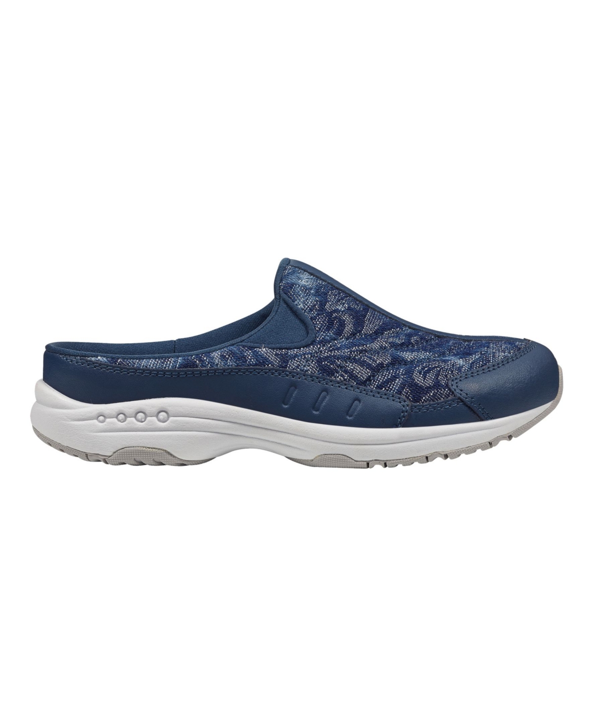 Shop Easy Spirit Women's Travel Time Slip-on Walking Mules In Navy Floral