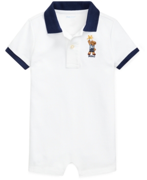 Ralph Lauren Baby Boys Polo Mesh Romper