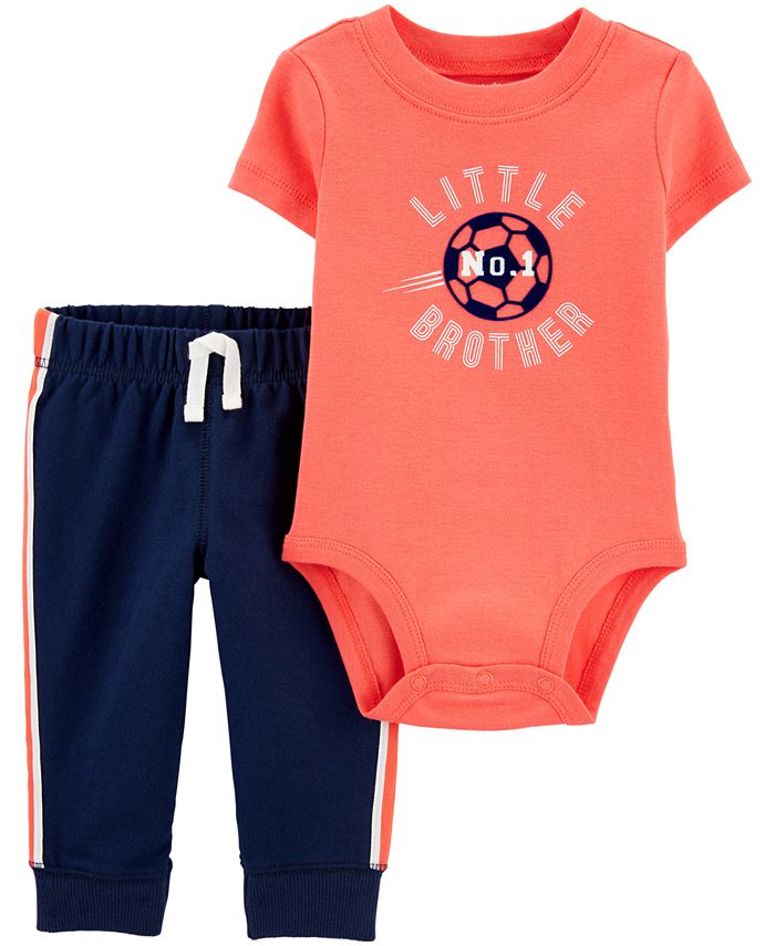Carter's Baby Boys 2-Pc. Cotton Soccer Bodysuit & Jogger Pants Set