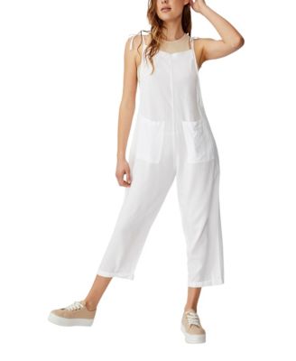 white pinafore jumpsuit