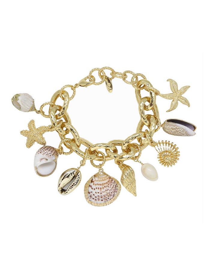 ETTIKA Mermaid Tears Shell and Gold - Tone Bracelet - Macy's