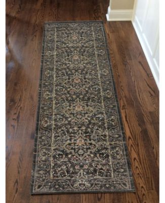 KM Home CLOSEOUT! Silvano Sil-03 Brown 2'2" x 7'7" Runner Rug