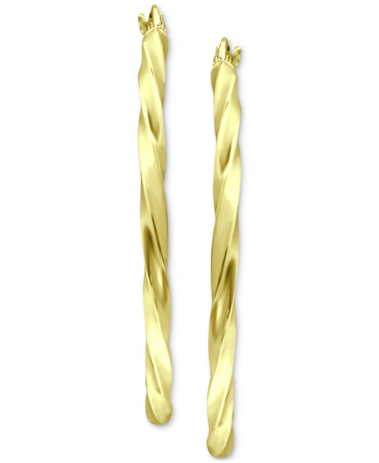 Twist Hoop Earrings in 18k Gold-Plated Sterling Silver or Sterling Silver