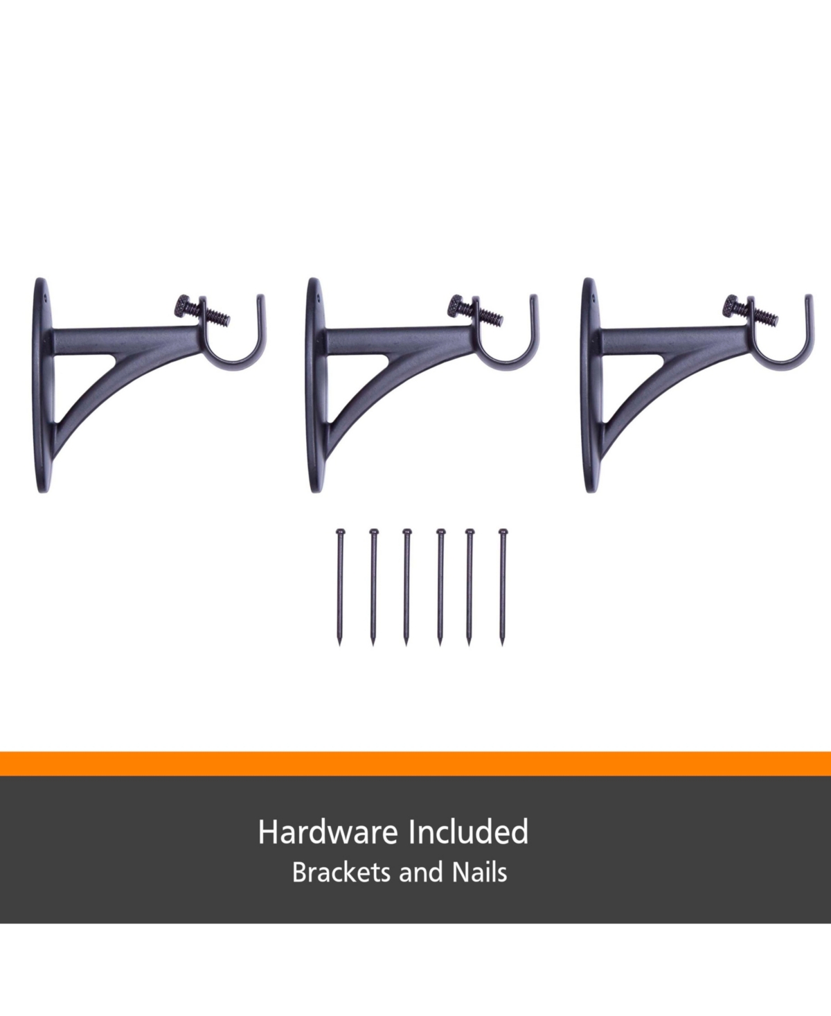 Kenney Fast Fit Easy Install Dryden 5/8" Decorative Window Curtain Rod