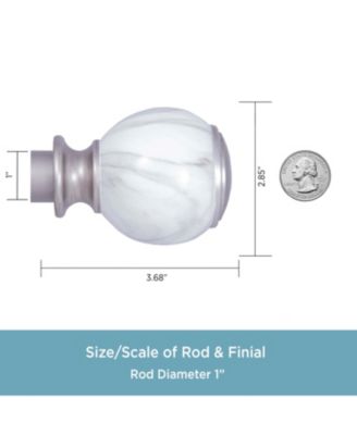 Khaleesi 1" Premium Decorative Window Curtain Rod