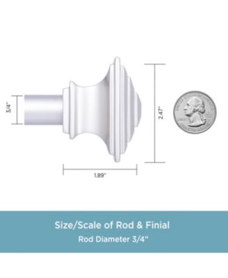 Mission 3/4" Standard Decorative Window Curtain Rod