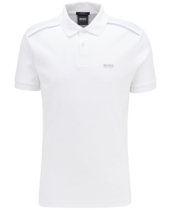 Hugo Boss BOSS Men's Paule TR White Polo Shirt & Reviews - Polos - Men ...