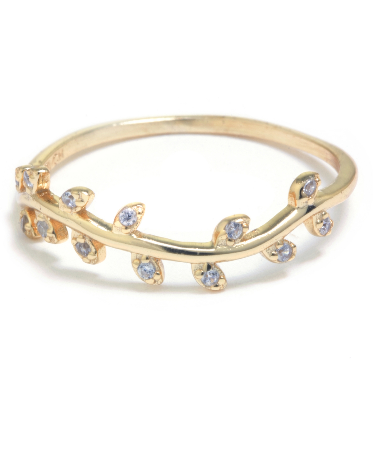 Giani Bernini Cubic Zirconia Leaf Statement Ring in 14k Gold-Plated Sterling Silver, Created for Macy's