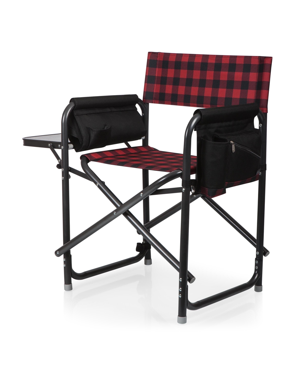 Oniva by Picnic Time Disney's Mickey Mouse Outdoor Directors Folding Chair - Red  Black Plaid